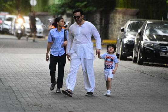 PHOTOS: लॉकडाउन में मिली छूट तो सैफ-करीना संग घर से बाहर निकले तैमूर