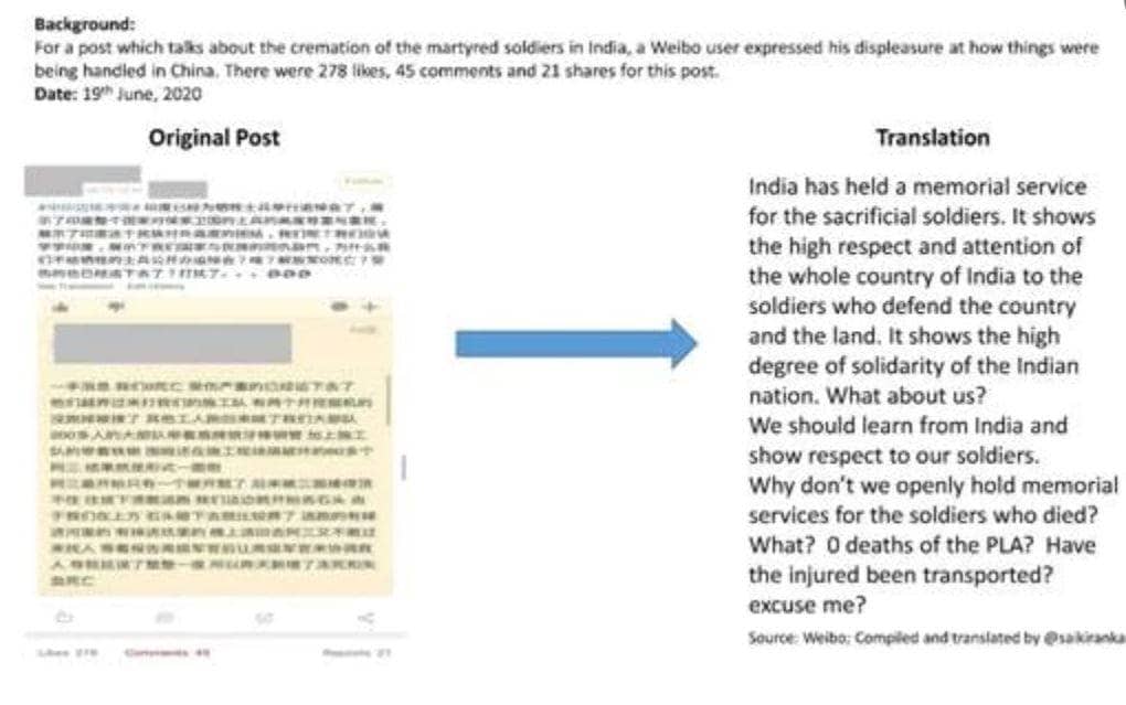 PLA सैनिकों की मौत छुपाने से परेशान चीन के लोग, कर रहे भारत की तारीफ