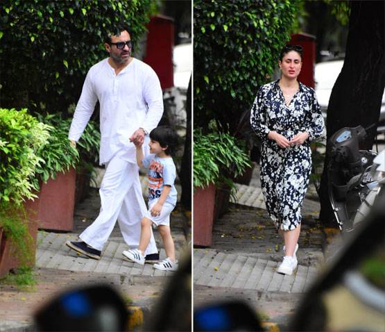 PHOTOS: लॉकडाउन में मिली छूट तो सैफ-करीना संग घर से बाहर निकले तैमूर