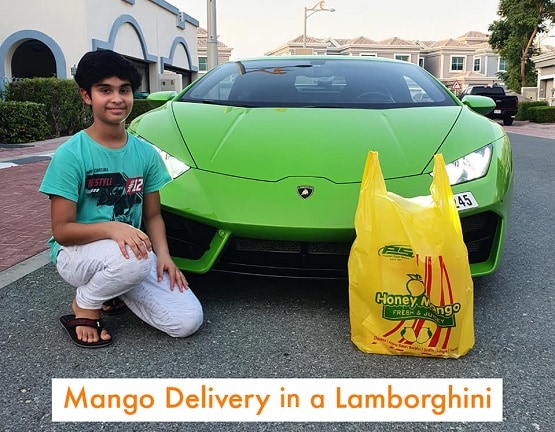 यहां करोड़ों की लैम्बोर्गिनी कार से डिलीवर होता है आम, मिलती है फ्री राइड