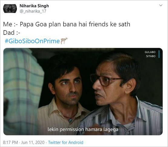 सोशल मीडिया पर वायरल गुलाबो सिताबो के मीम्स, यूजर्स ने यूं लिए मजे