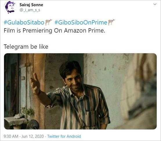 सोशल मीडिया पर वायरल गुलाबो सिताबो के मीम्स, यूजर्स ने यूं लिए मजे