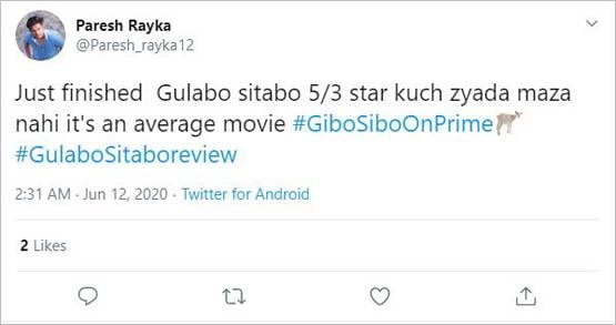 गुलाबो सिताबो पब्लिक रिव्यू: कहानी में छाए अमिताभ, दर्शकों ने दिया मिक्स रिस्पांस