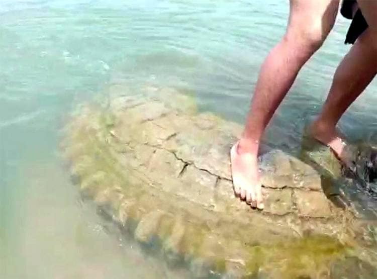 अचानक नदी के बाहर निकला 500 साल पुराना भगवान विष्णु का मंदिर