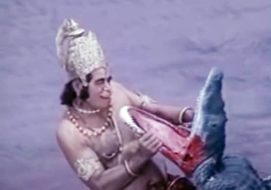 रामायण में जब मगरमच्छ संग हुई थी हनुमान की लड़ाई, ऐसे शूट हुआ था सीन