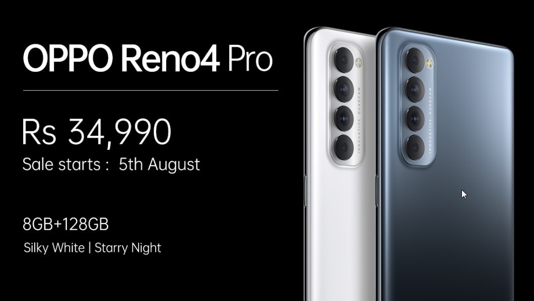 65W फास्ट चार्जिंग-बॉर्डरलेस डिस्प्ले के साथ Oppo Reno 4 Pro लॉन्च