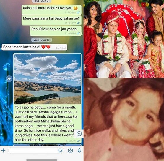 सुशांत की बहन ने शेयर की भाई संग व्हाट्सएप चैट, याद किए बचपन के दिन