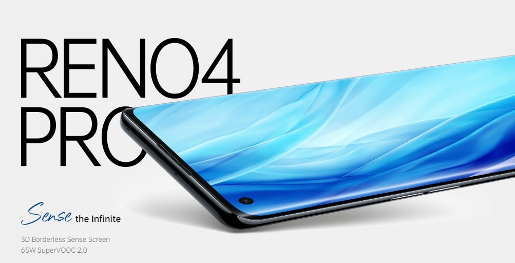 65W फास्ट चार्जिंग-बॉर्डरलेस डिस्प्ले के साथ Oppo Reno 4 Pro लॉन्च