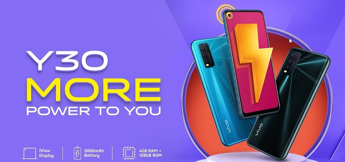 5,000mAh की बैटरी के साथ Vivo Y30 लॉन्च, कीमत 14,990 रुपये