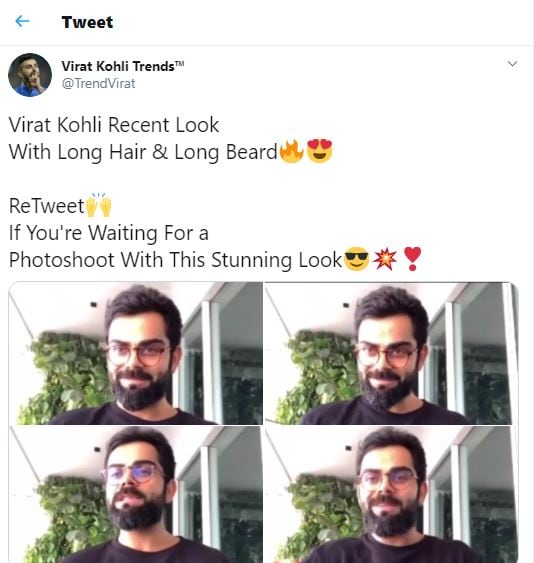 कोहली का नया लुक हुआ वायरल, बढ़ी हुई दाढ़ी में ऐसे आ रहे हैं नजर