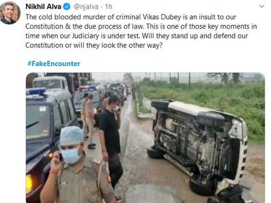 विकास दुबे के एनकाउंटर पर ट्विटर पर क्यों चौतरफा उठ रहे सवाल?