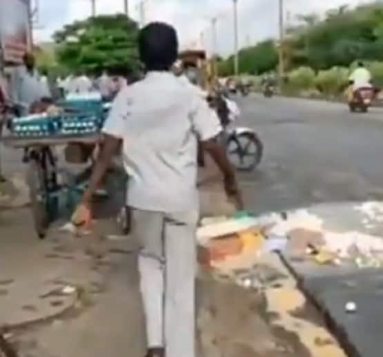 इंदौर: 14 साल के बच्चे का अंडे का ठेला नगर निगम ने गिराया! मचा बवाल