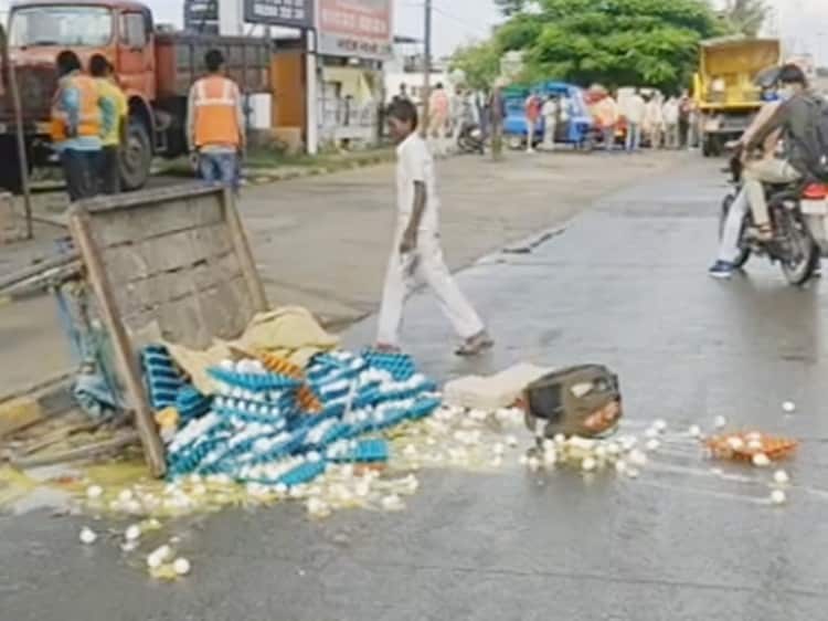 इंदौर: 14 साल के बच्चे का अंडे का ठेला नगर निगम ने गिराया! मचा बवाल