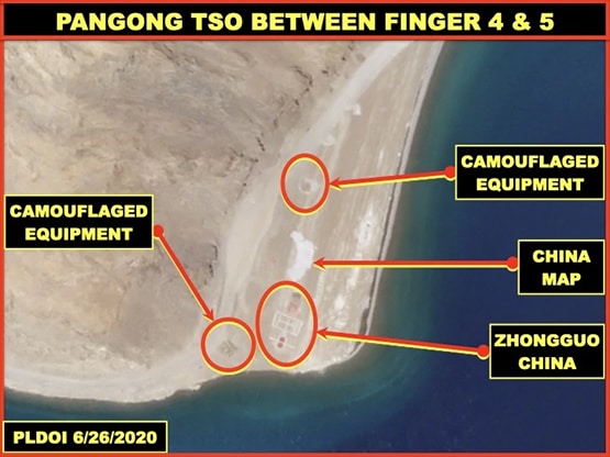 चीनी सैनिकों ने सीमा के पास बनाया नक्शा, बड़े अक्षरों में लिखा 'चीन', Photos