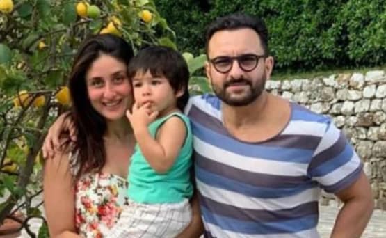 मास्क लगाकर पापा सैफ संग मुंबई की बारिश में निकले तैमूर अली खान