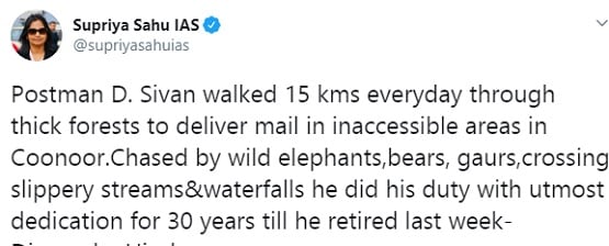 दुर्गम इलाकों में 30 साल तक पहुंचाई चिट्ठियां, रिटायर हुए पोस्टमैन डी सिवन