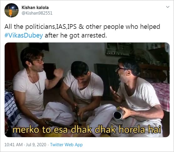 कानुपर वाले विकास दुबे ने किया सरेंडर, सोशल मीडिया पर वायरल हुए मीम्स