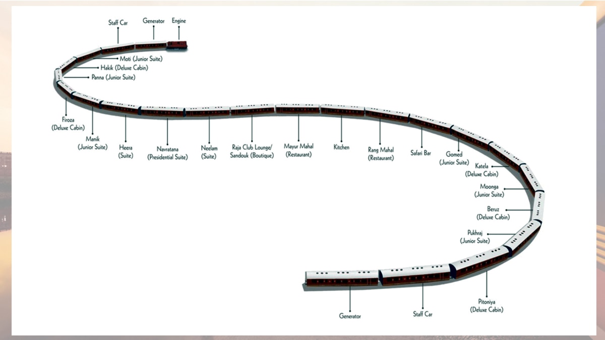 महाराजा एक्सप्रेस में 23 डिब्बे