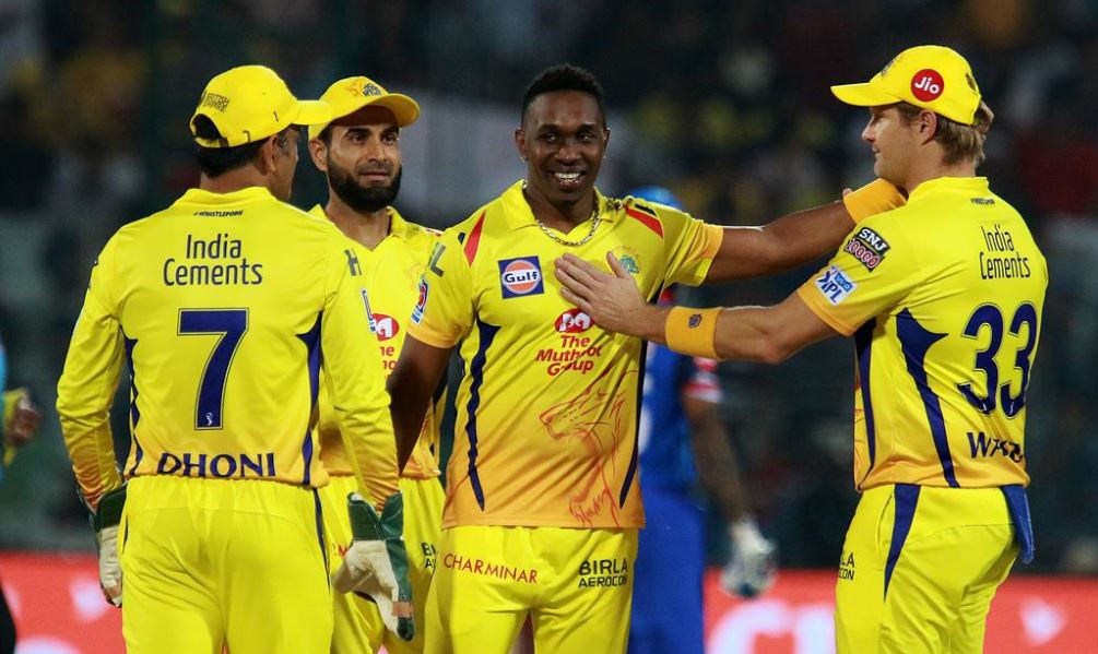 Dwayne Bravo and MS Dhoni