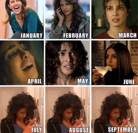 प्रियंका से माधुरी तक, 2020 को लेकर अभिनेत्रियों ने शेयर किए फनी मीम