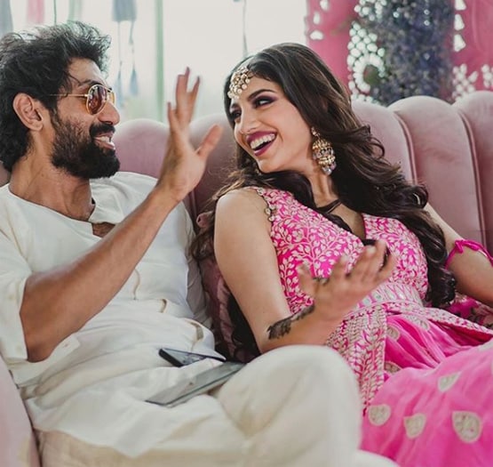 कोरोना के बीच राणा दग्गुबाती-मिहीका ने निभाई मेहंदी की रस्म, Photos