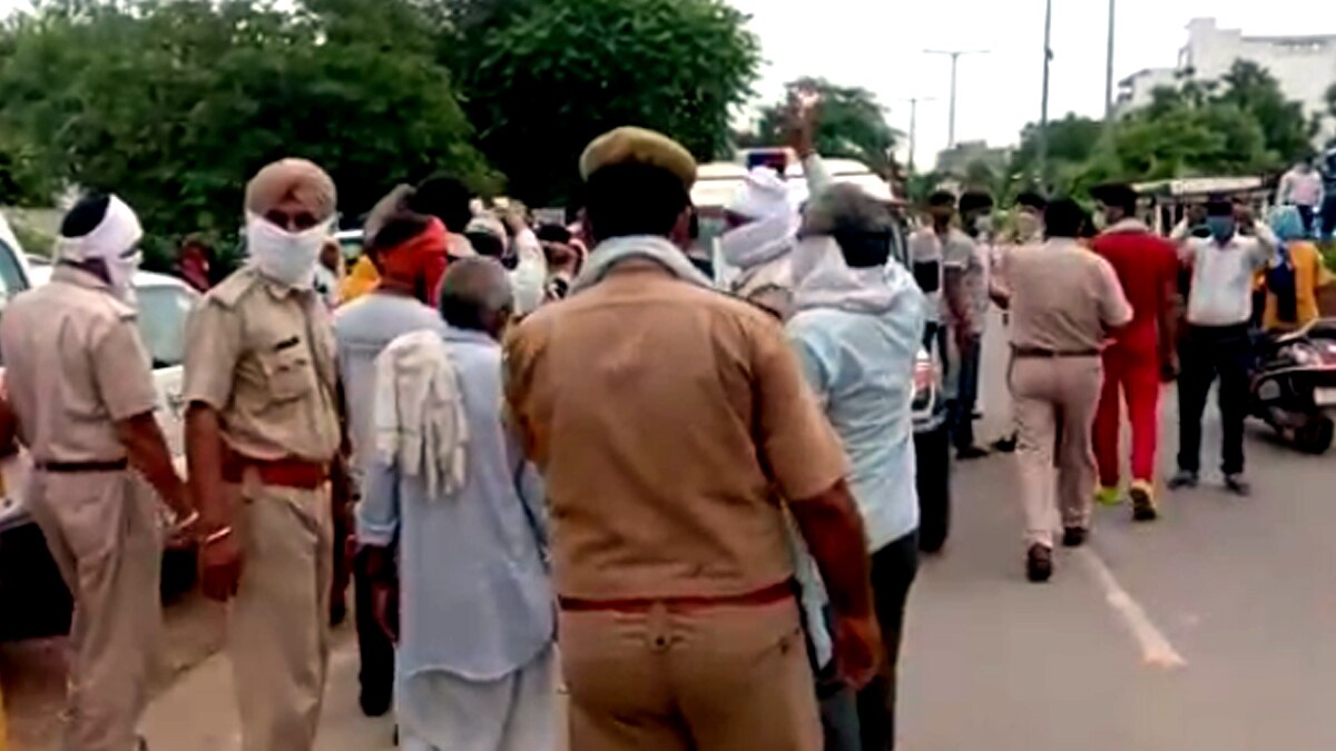 मृतक के परिजनों का हंगामा.