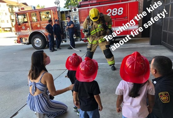 अपने बच्चों को फायर सेफ्टी सेशन दिला रहीं सनी लियोनी, देखें क्यूट फोटोज