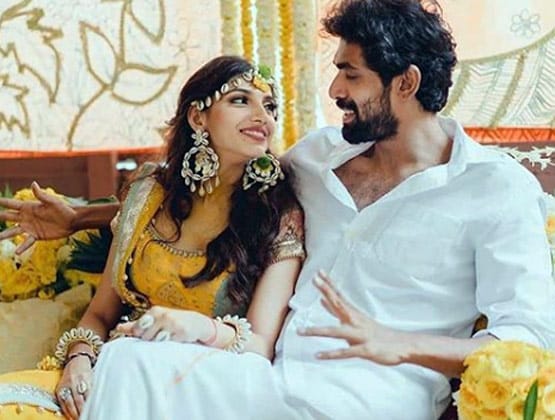 हल्दी सेरेमनी: एक दूसरे में खोए नजर आए राणा दग्गुबाती और मिहीका