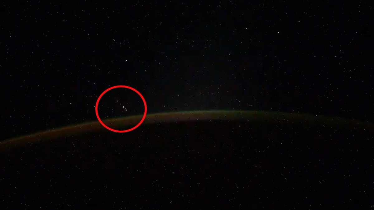 Five UFO above Earth