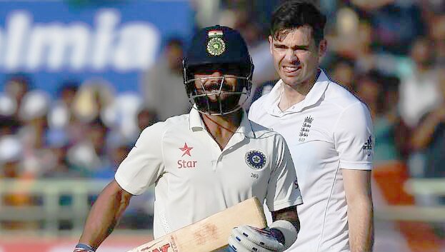 Virat Kohli and James Anderson 