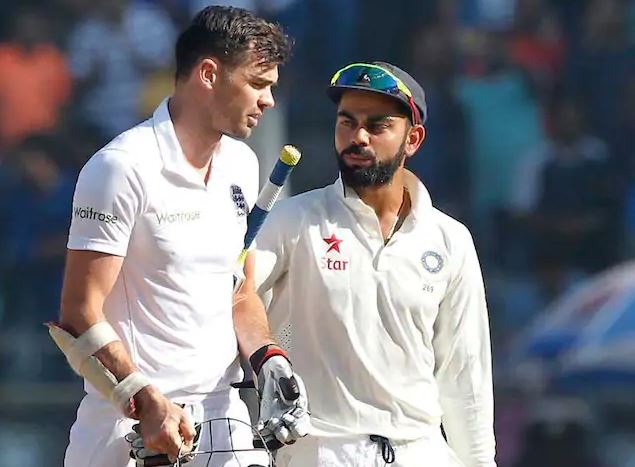 Virat Kohli and James Anderson 