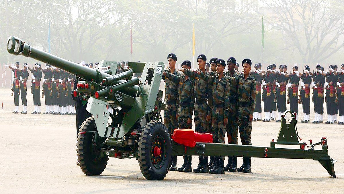 Indian Navy coastal Battery conduct firing drill 