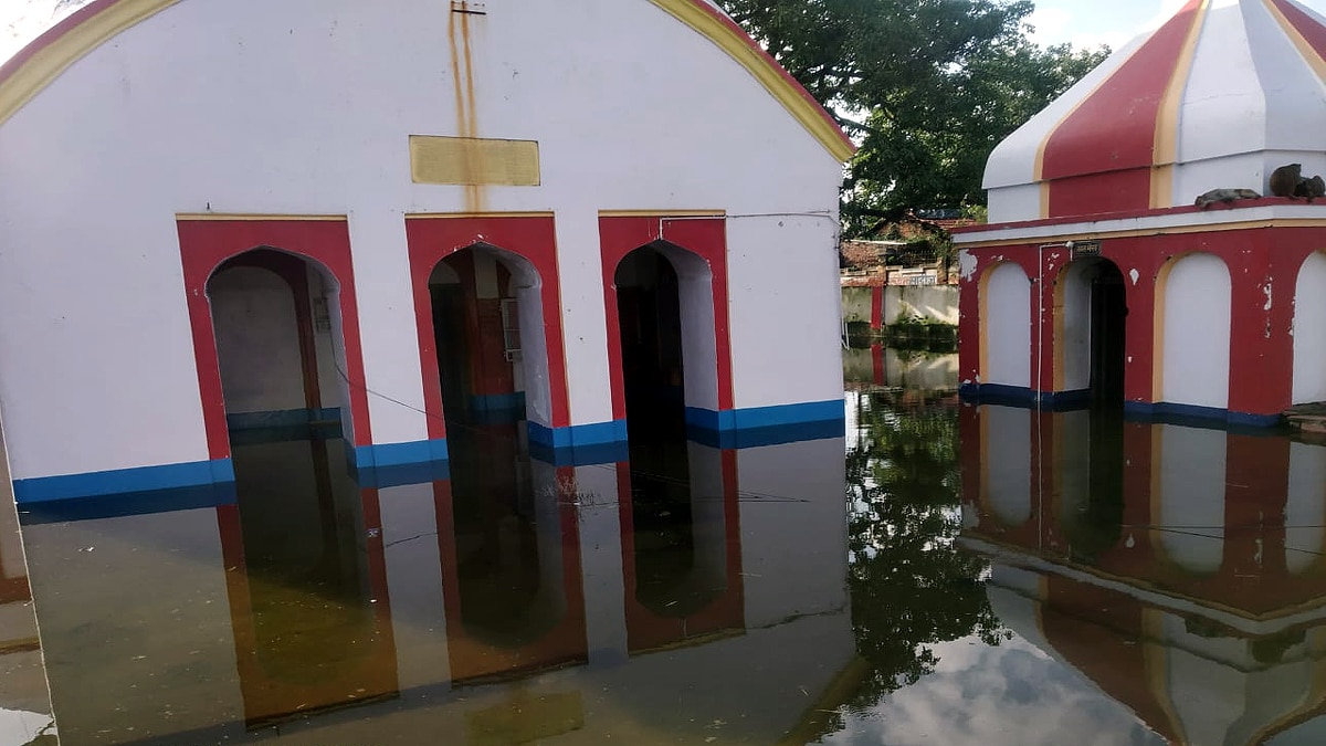 Darbhanga Madheshwar Temple flooded Bihar election