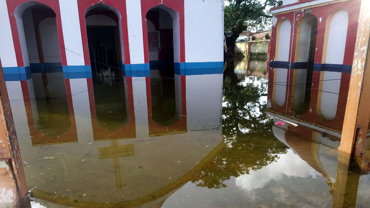 Darbhanga Madheshwar Temple flooded Bihar election