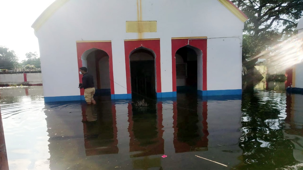 Darbhanga Madheshwar Temple flooded Bihar election