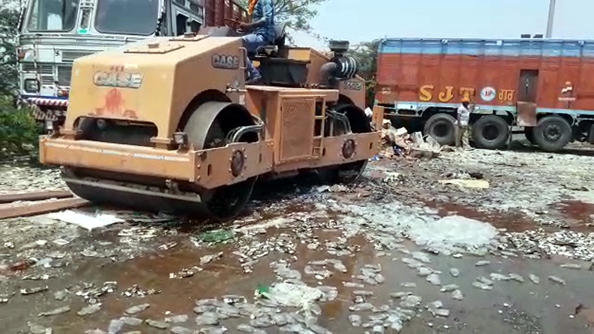 11000 Litre Alcohol destroyed Amid Bihar Election in Kaimur