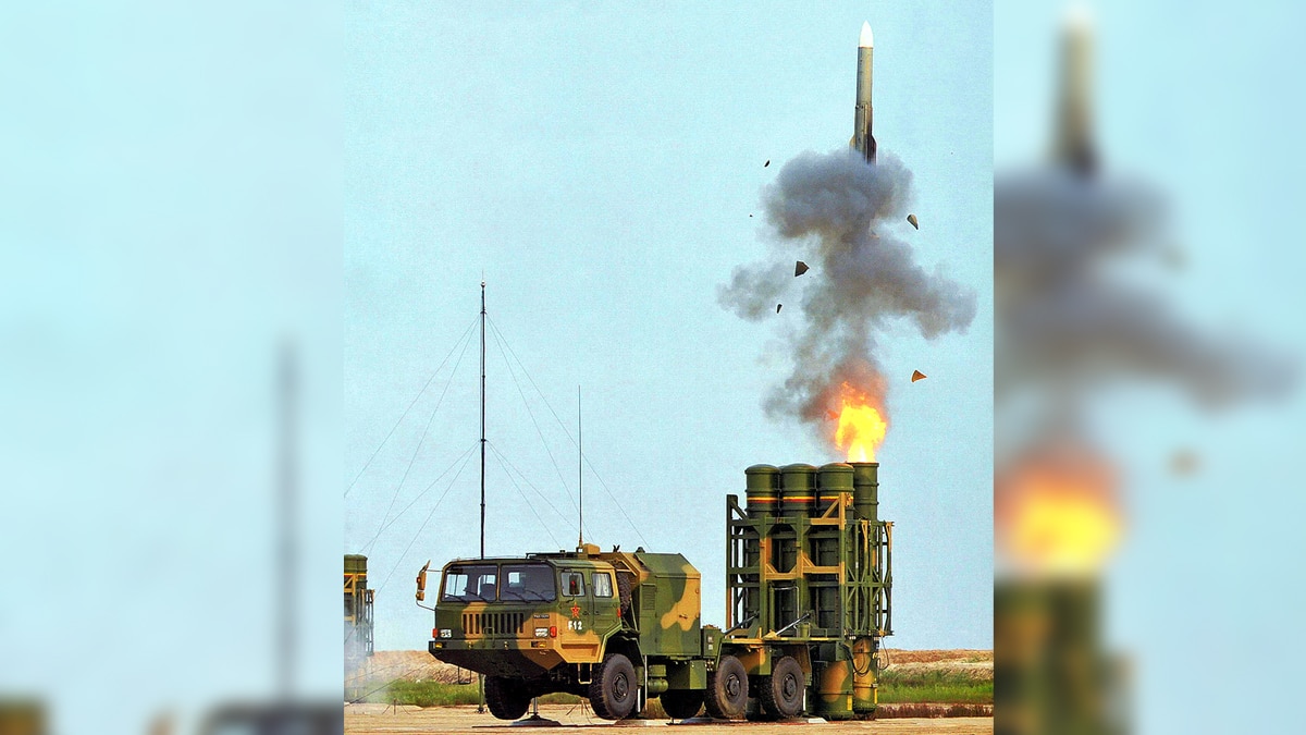 China launched medium range HQ-16 missile