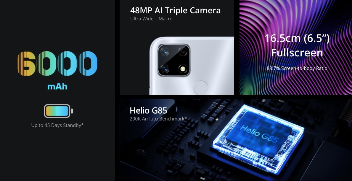 Narzo 20 बैटरी