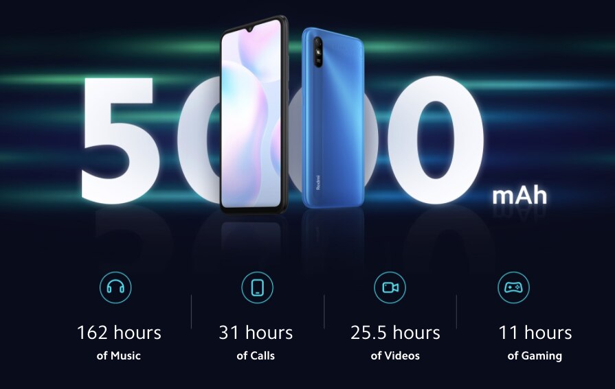 Redmi 9i में 5000mAh बैटरी 