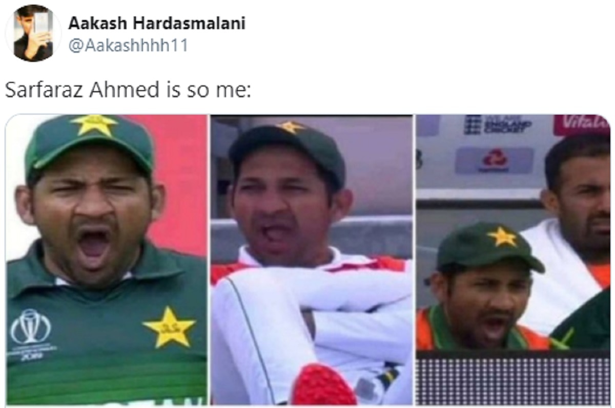 मैच के दौरान सरफराज अहमद फिर जम्हाई लेते पाए गए