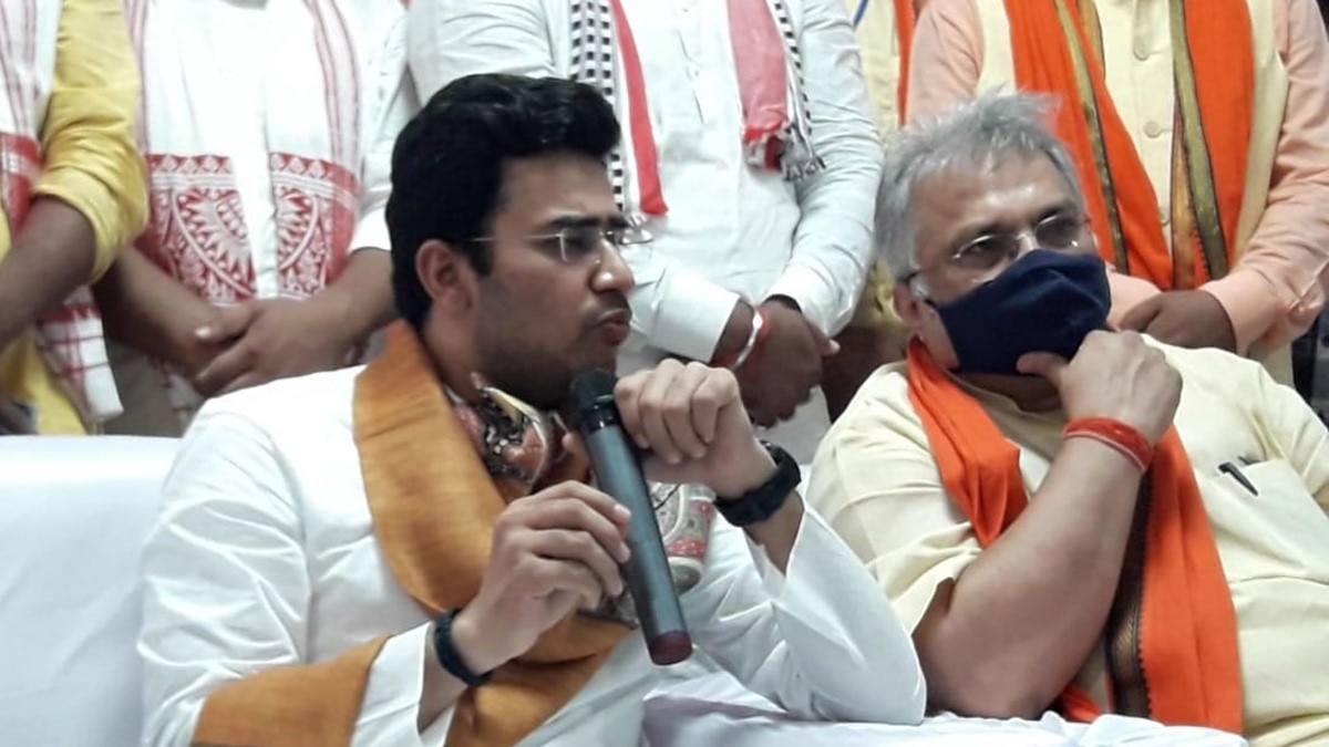 भाजयुमो के राष्ट्रीय अध्यक्ष तेजस्वी सूर्या (फोटो आजतक)