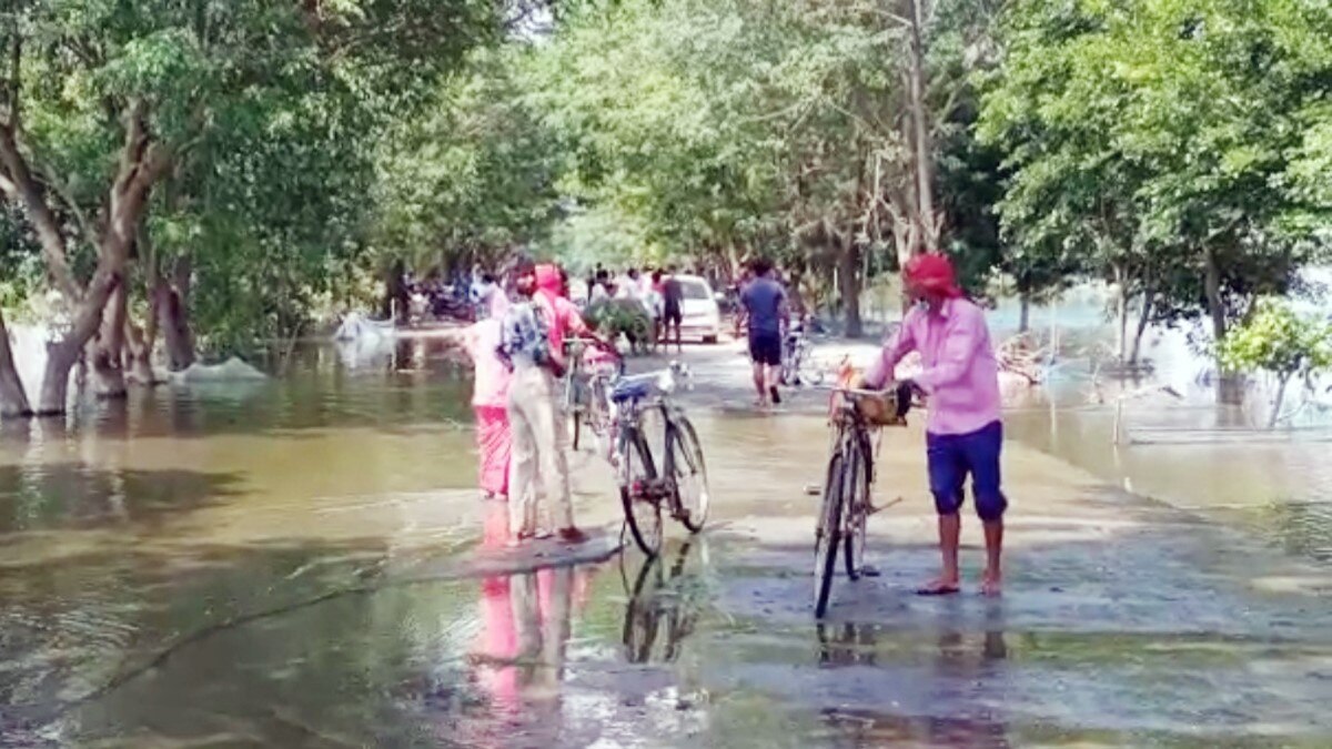बिहार के गोपालगंज में बाढ़ का कहर (फोटो आजतक)