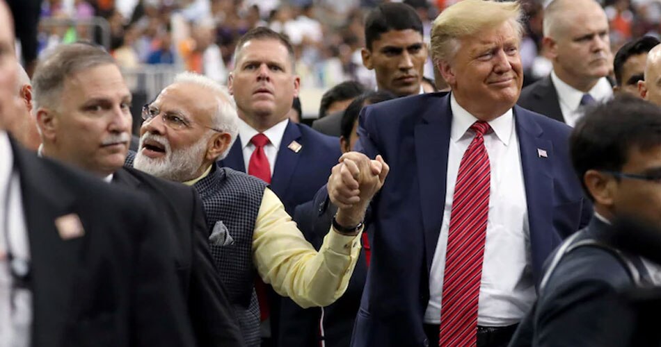 कैंपेन में मोदी-ट्रंप की फुटेज