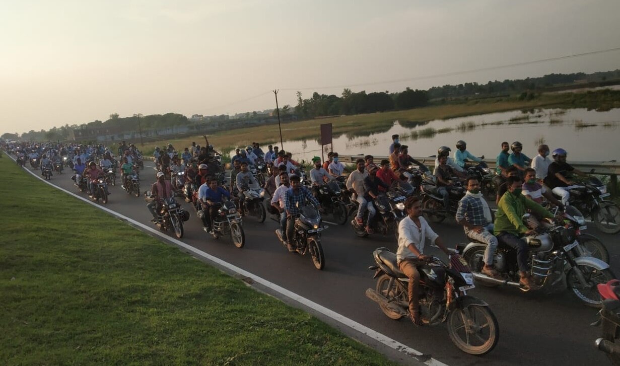 विधायक का हुआ ऐसा स्वागत कि लगा डेढ़ घंटे का जाम