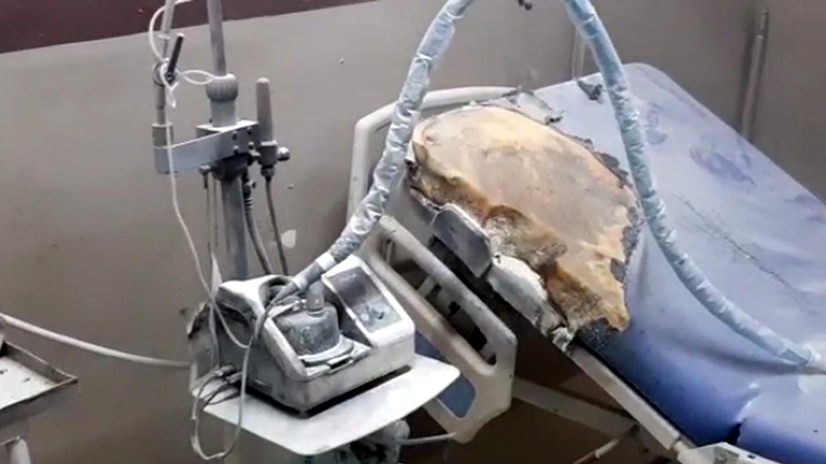 ऑक्सीजन सप्लाई उपकरण में लगी आग.