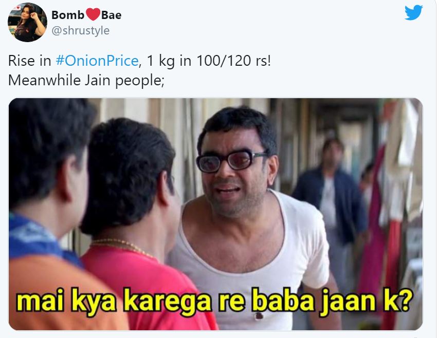 प्याज की बढ़ती कीमतों पर फिल्मी हुआ सोशल मीडिया