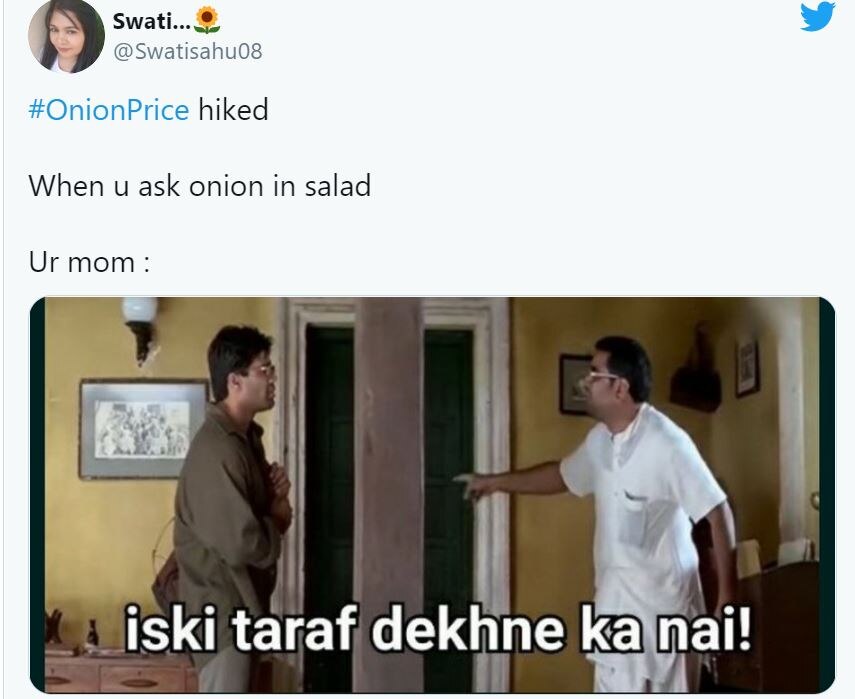 प्याज की बढ़ती कीमतों पर फिल्मी हुआ सोशल मीडिया