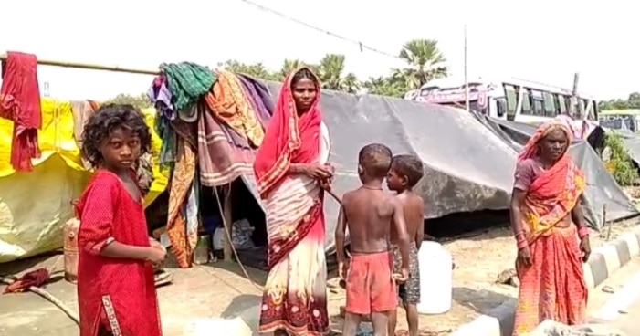 गोपालगंज में मछली पकड़कर गुजारा कर रहे किसान