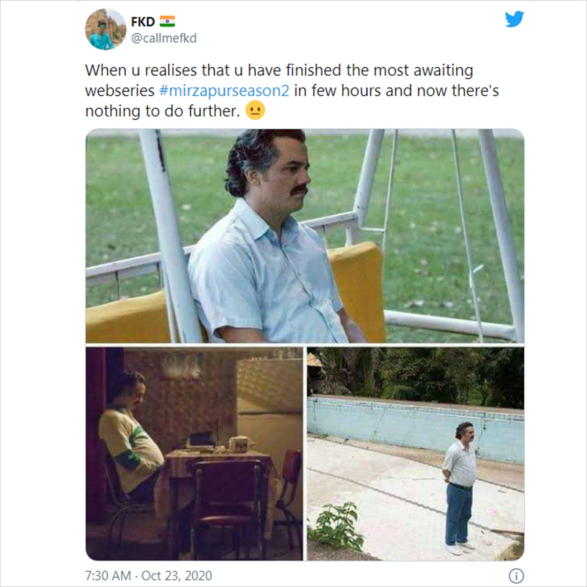 मिर्जापुर 2 पर बना मीम