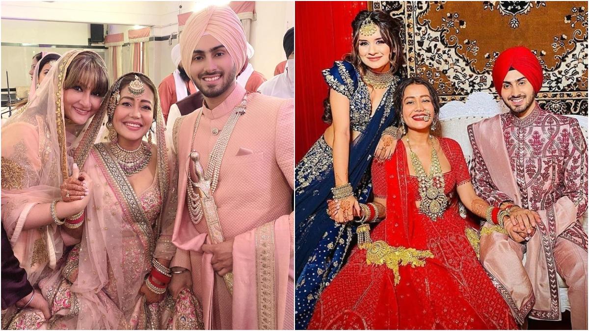 नेहा कक्कड़ और रोहनप्रीत सिंह के साथ उर्वशी ढोलकिया और अवनीत कौर 